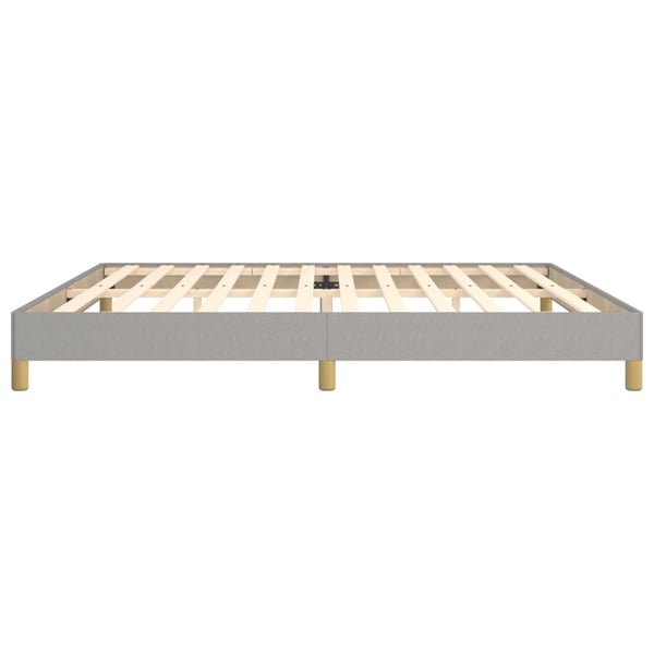 vidaXL sengeramme 200x200 cm stof lysegrå