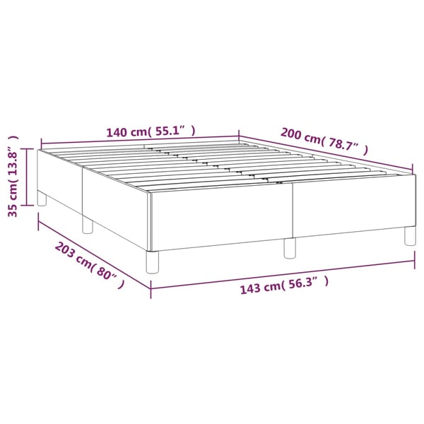 vidaXL sengeramme 140x200 cm stof cremefarvet