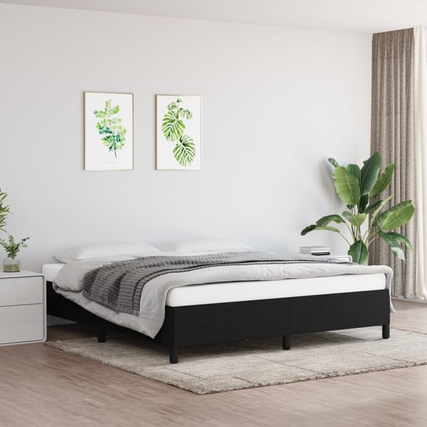 vidaXL sengeramme 160x200 cm stof sort