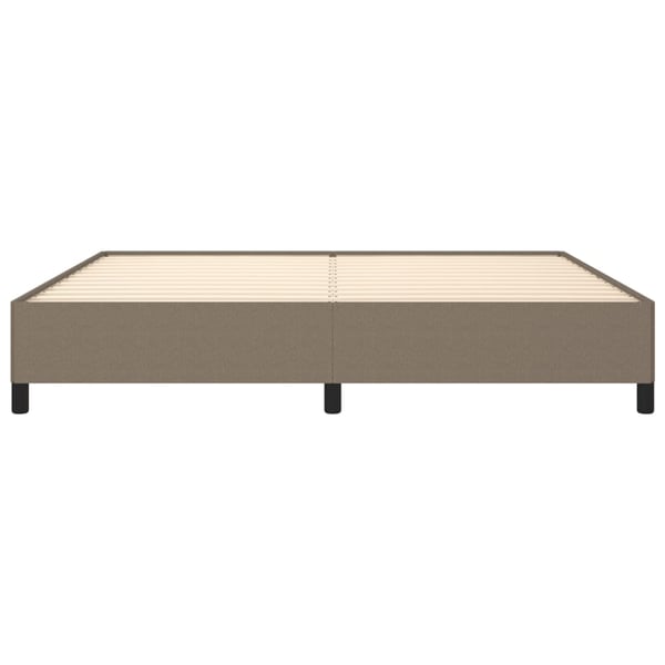 vidaXL Sängram taupe tyg 200x200 cm