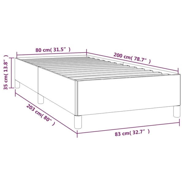 vidaXL sengeramme 80x200 cm stof grøn