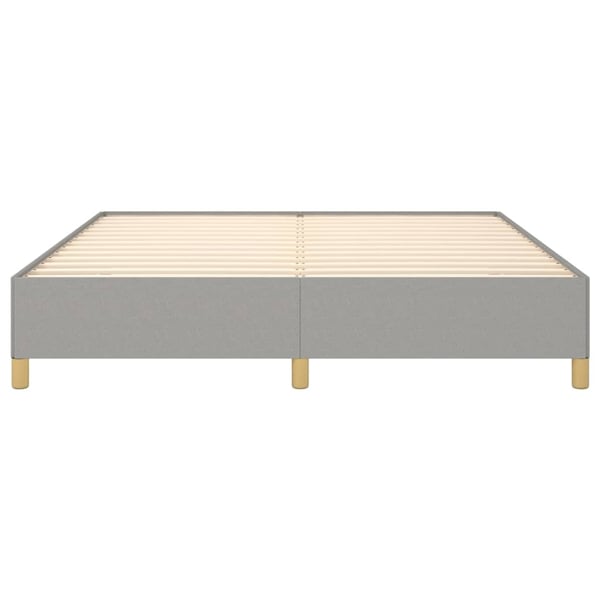 vidaXL sengeramme 180x200 cm stof lysegrå