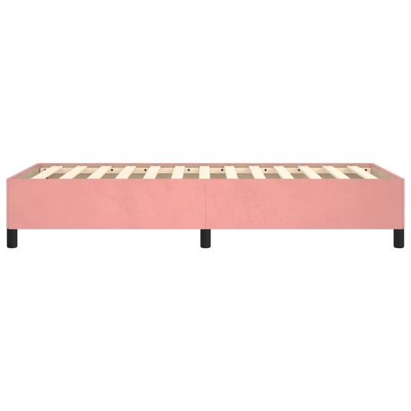 vidaXL sengeramme 90x190 cm fløjl pink