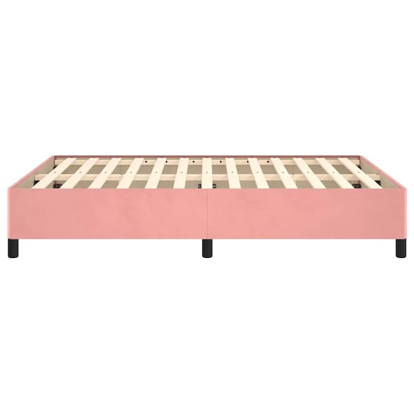 vidaXL Sängram rosa 140x200 cm sammet