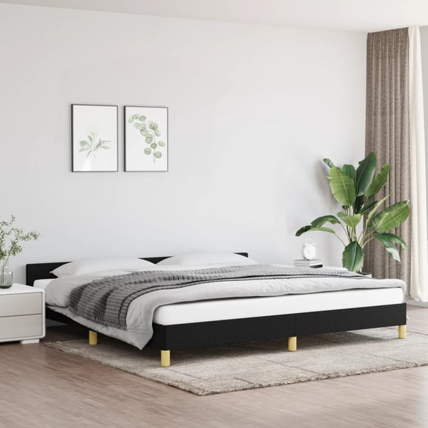 vidaXL sengeramme uden madras 200x200 cm stof sort