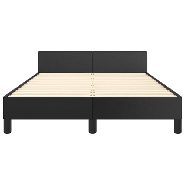 vidaXL Sengeramme med hovedgærde uden madras Sort 120x200 cm