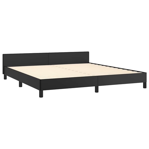 vidaXL Sengeramme med hovedgærde uden madras Sort 160x200 cm