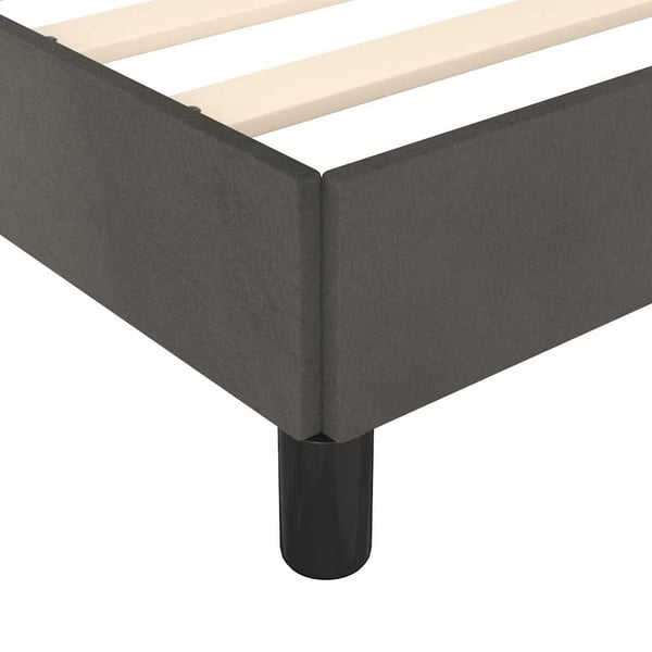 vidaXL Sängram med huvudgavel mörkgrå 80x200 cm sammet