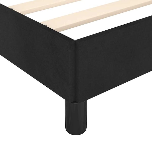 vidaXL Sengeramme uden madras Sort 140x190 cm Fløjl