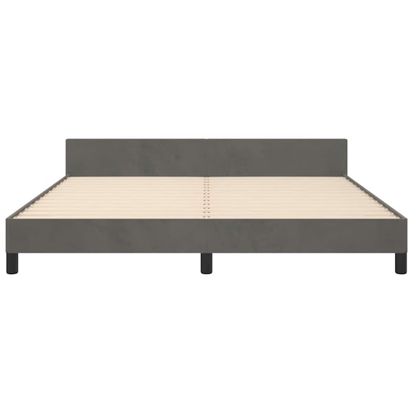 vidaXL Sengeramme uden madras Mørkegrå 180x200 cm Fløjl