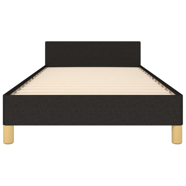 vidaXL sengeramme med sengegavl 90x190 cm stof sort