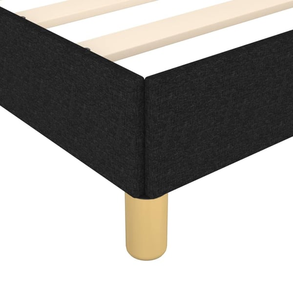 vidaXL sengeramme med sengegavl 90x200 cm stof sort