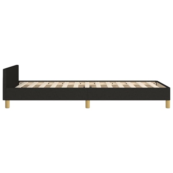vidaXL sengeramme med sengegavl 100x200 cm stof sort