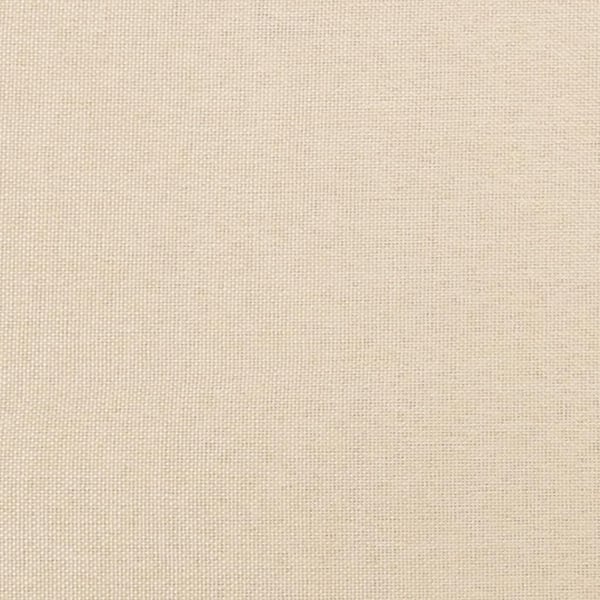 vidaXL sengeramme med sengegavl 100x200 cm stof cremefarvet
