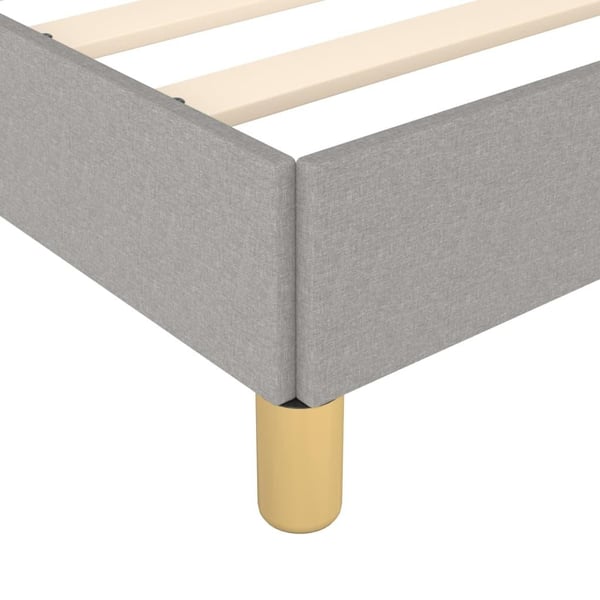 vidaXL sengeramme med sengegavl 90x190 cm stof lysegrå