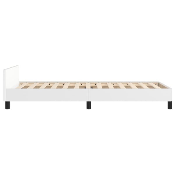 vidaXL sengeramme med sengegavl 80x200 cm kunstlæder hvid