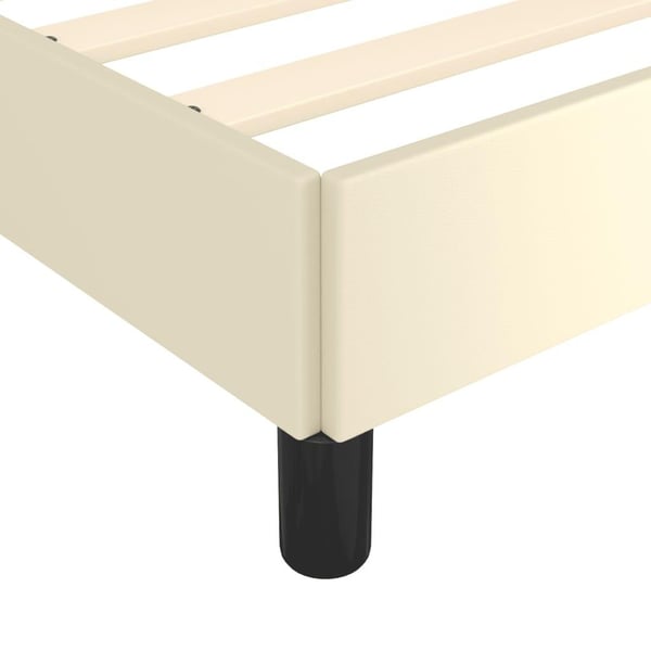 vidaXL sengeramme med sengegavl 80x200 cm kunstlæder cremefarvet