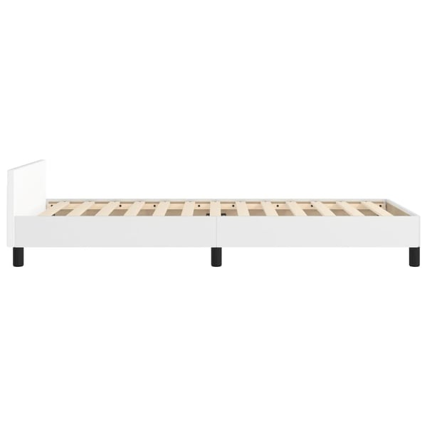 vidaXL sengeramme med sengegavl 80x200 cm kunstlæder hvid