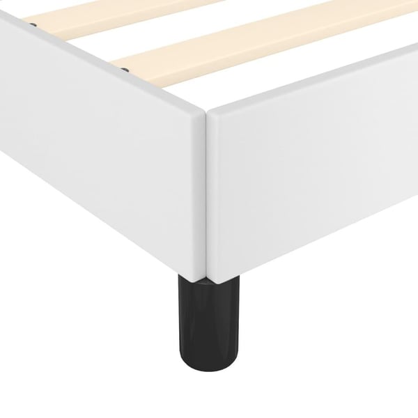 vidaXL sengeramme med sengegavl 80x200 cm kunstlæder hvid