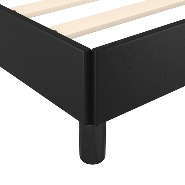 vidaXL sengeramme med sengegavl 90x200 cm kunstlæder sort