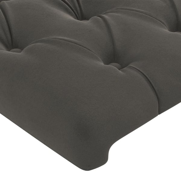 vidaXL sengeramme med sengegavl 120x200 cm fløjl mørkegrå
