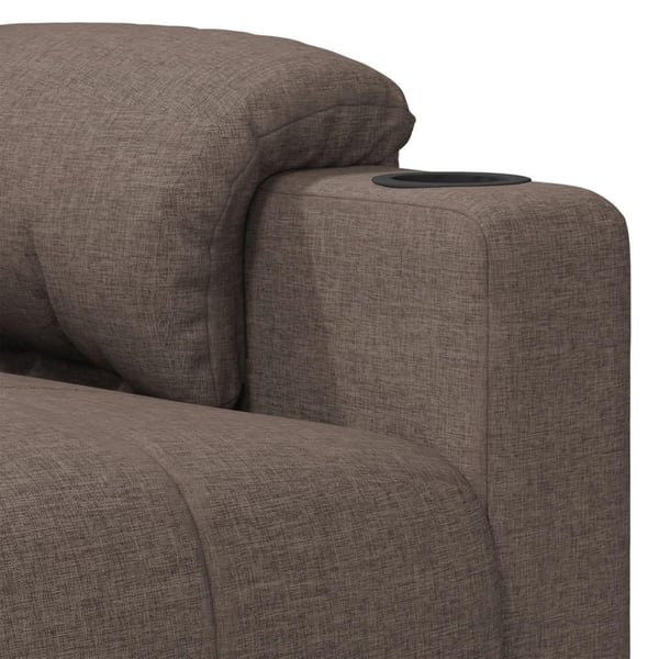 vidaXL Elektrisk reclinerfåtölj taupe tyg