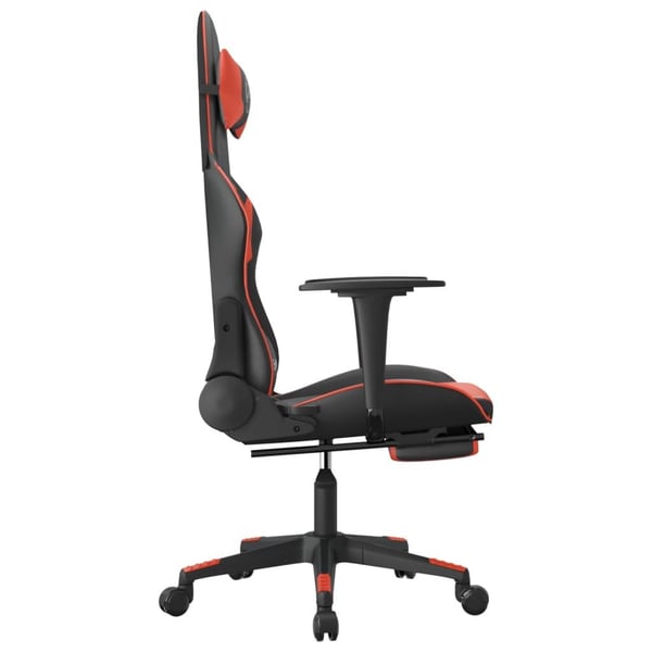 vidaXL gamingstol m. massagefunktion og fodstøtte kunstlæder sort rød