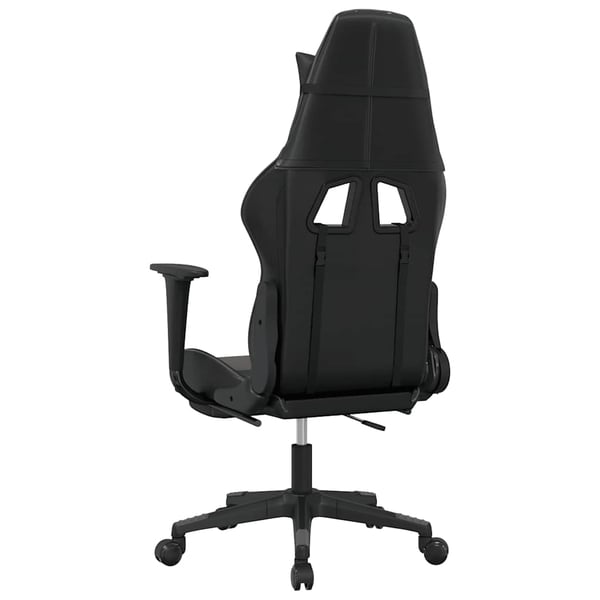 vidaXL gamingstol m. massagefunktion og fodstøtte kunstlæder sort grå