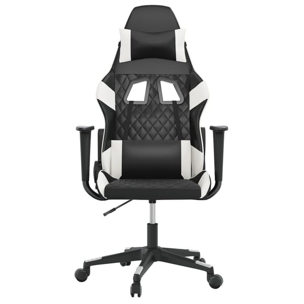 vidaXL gamingstol med massagefunktion kunstlæder sort og hvid