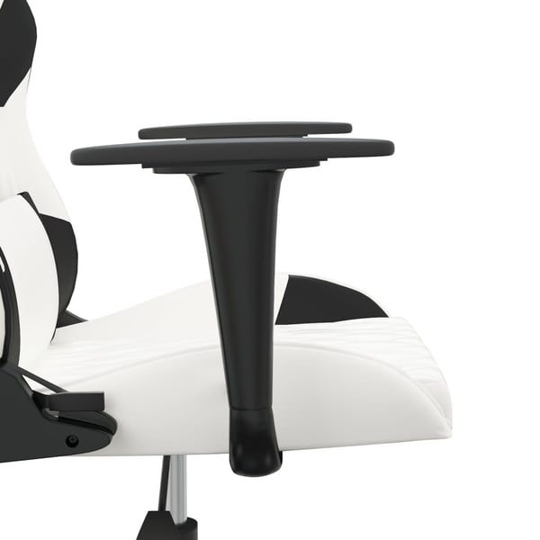 vidaXL gamingstol m. massagefunktion kunstlæder hvid og sort