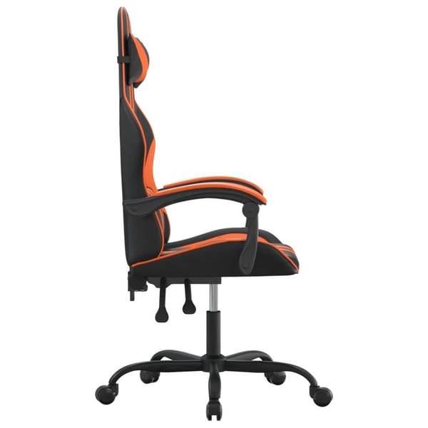 vidaXL drejelig gamingstol kunstlæder sort og orange