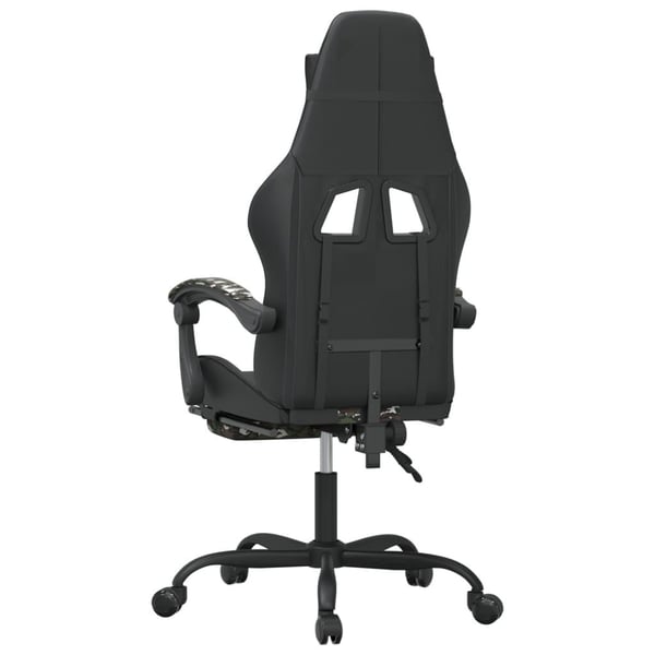vidaXL drejelig gamingstol med fodstøtte kunstlæder sort camouflage