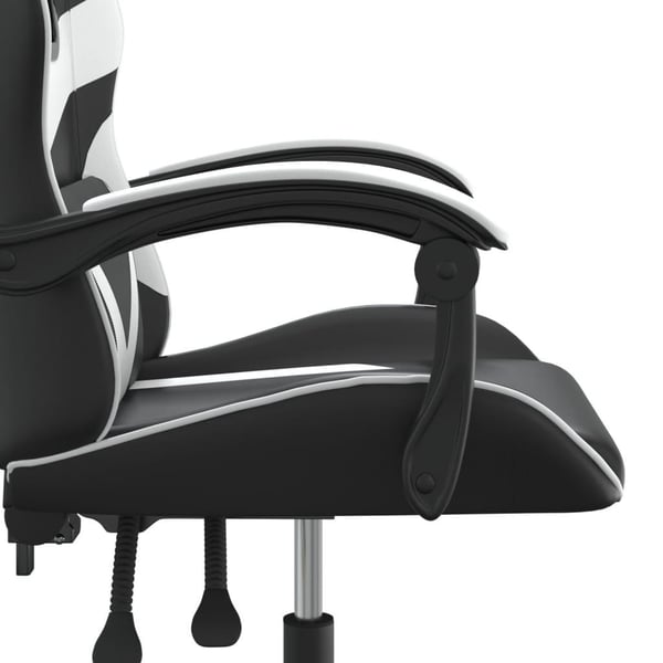 vidaXL drejelig gamingstol kunstlæder sort og hvid