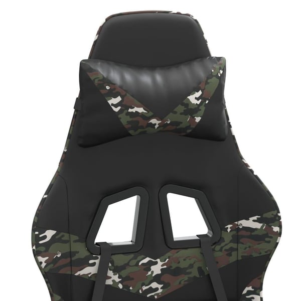 vidaXL drejelig gamingstol kunstlæder sort og camouflage