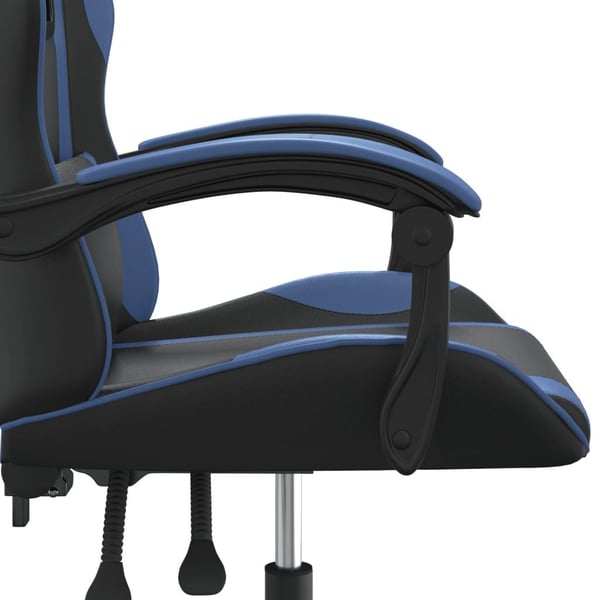 vidaXL drejelig gamingstol kunstlæder sort og blå