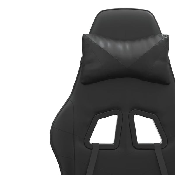 vidaXL drejelig gamingstol med fodstøtte kunstlæder sort