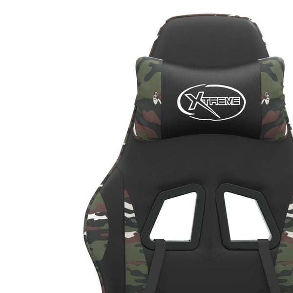 vidaXL drejelig gamingstol kunstlæder sort og camouflage