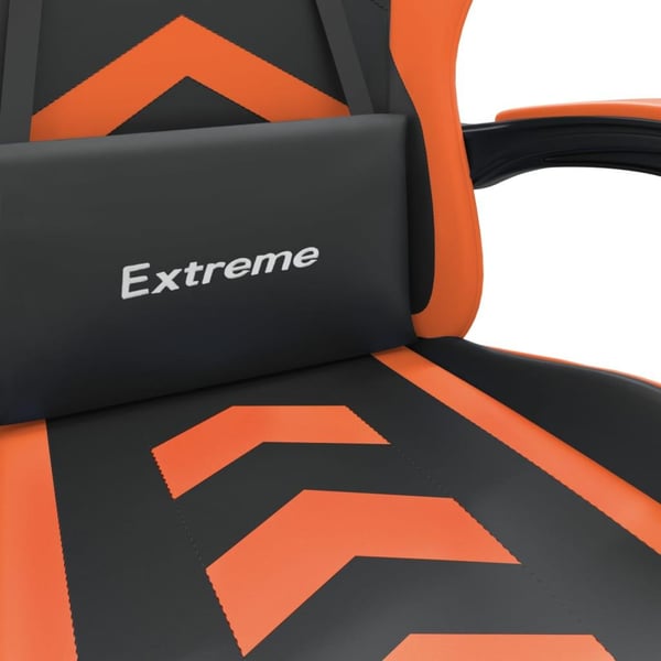 vidaXL drejelig gamingstol kunstlæder sort og orange