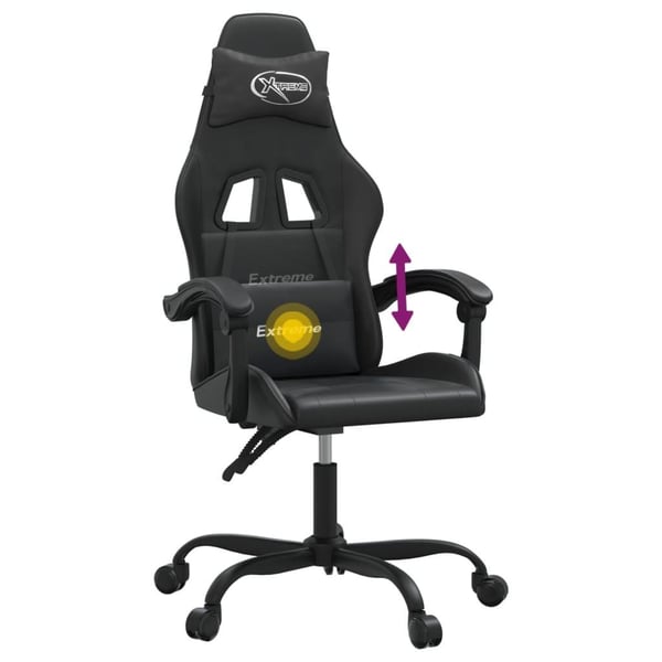 vidaXL Gamingstol svart konstläder