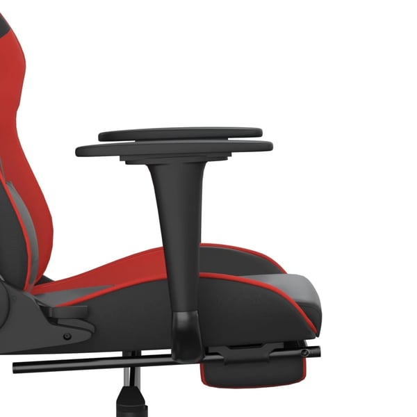 vidaXL gamingstol med fodstøtte kunstlæder sort og rød