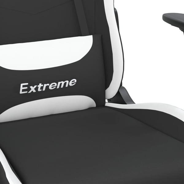 vidaXL gamingstol stof sort og hvid