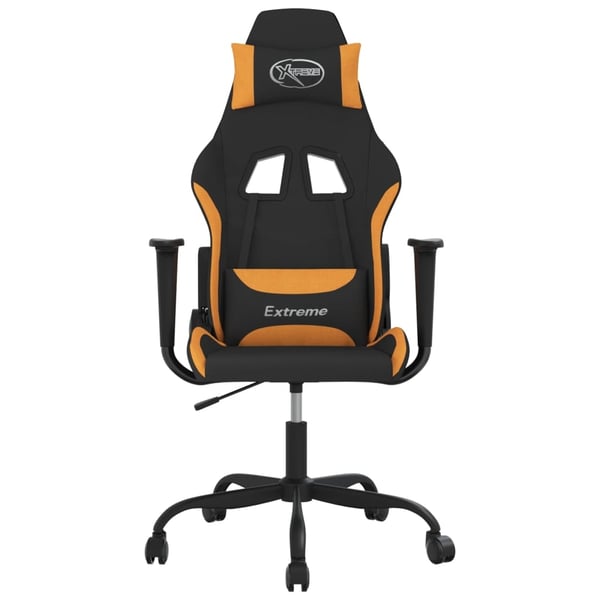 vidaXL gamingstol stof sort og orange