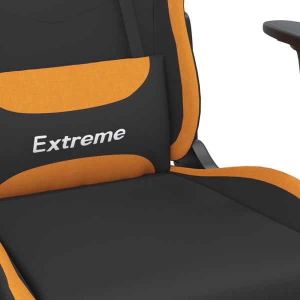 vidaXL gamingstol stof sort og orange