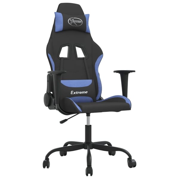 vidaXL gamingstol stof sort og blå