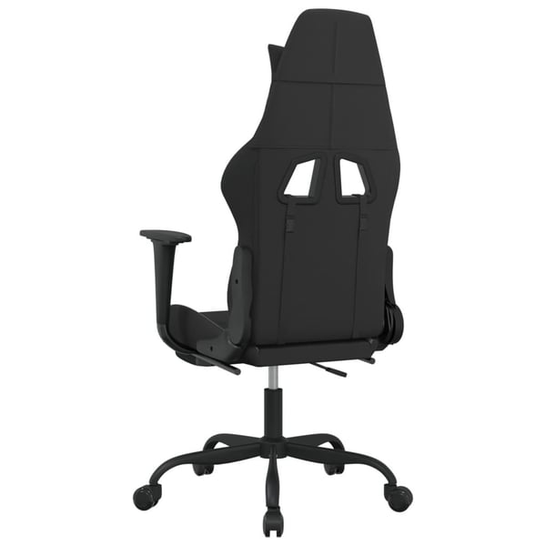 vidaXL gamingstol med fodstøtte stof sort og lysegrå