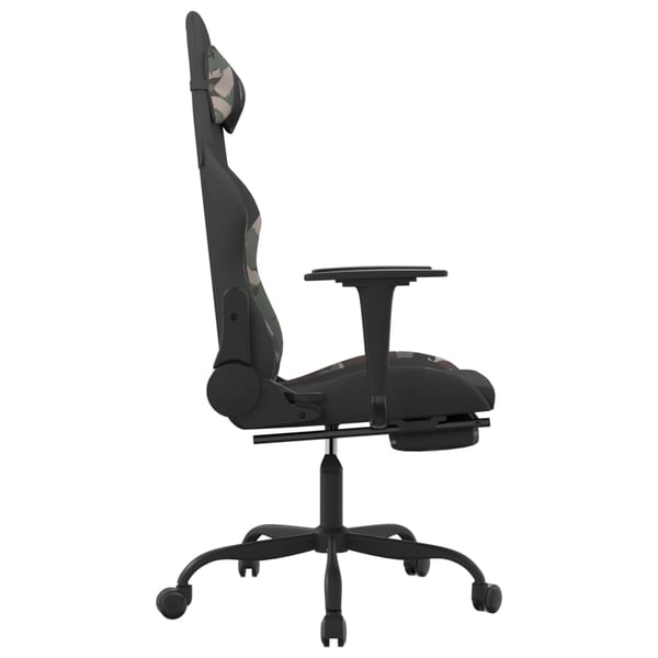 vidaXL gamingstol med fodstøtte stof sort og camouflage