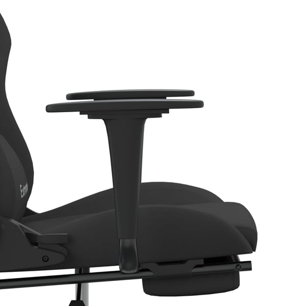 vidaXL gamingstol med fodstøtte stof sort