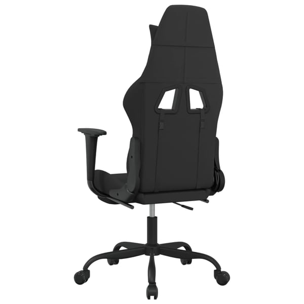 vidaXL gamingstol med fodstøtte stof sort