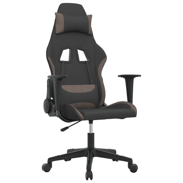 vidaXL gamingstol stof sort og gråbrun
