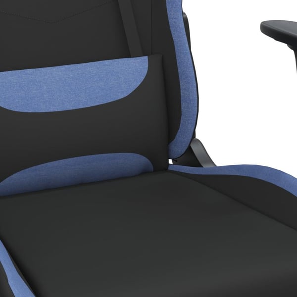 vidaXL Gamingstol svart och blå tyg
